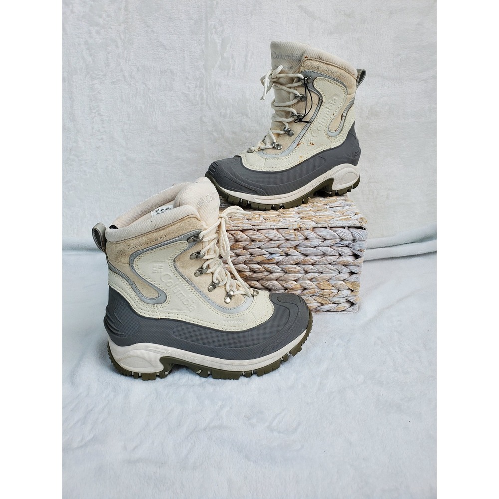 Columbia Omni-Heat Waterproof Winter Snow Boots Gorpcore Granola Beige Size 6